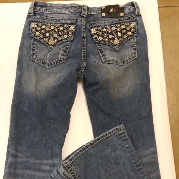 Miss Me Jeans Mid Rise Boot 29 Floral Pattern HTF! - Picture 2 of 9